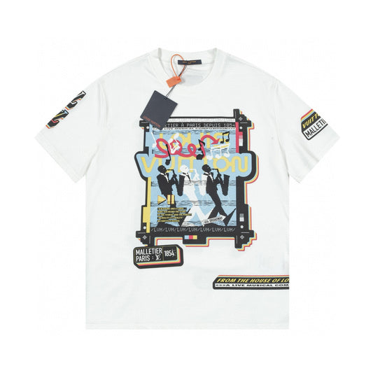 250604 New front and back musician direct print graffiti T-shirt