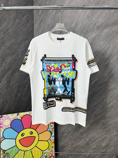 250604 New front and back musician direct print graffiti T-shirt
