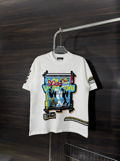 250604 New front and back musician direct print graffiti T-shirt
