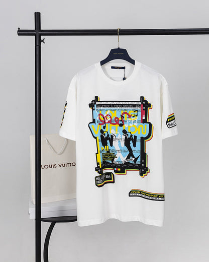 250604 New front and back musician direct print graffiti T-shirt