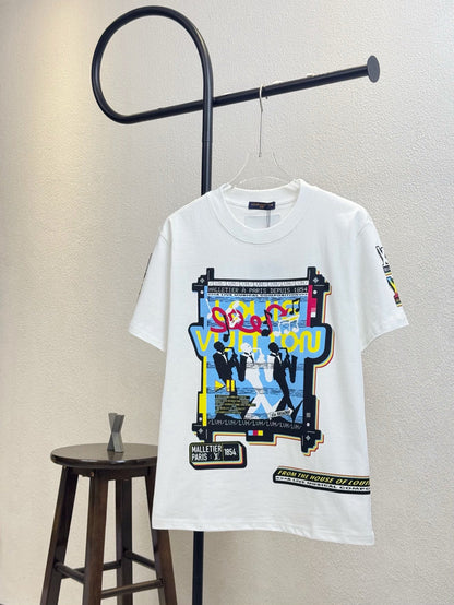 250604 New front and back musician direct print graffiti T-shirt