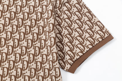 250604 The new high-quality full-body jacquard letter POLO