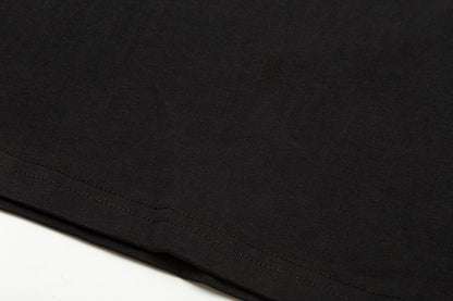 250604 New high-quality spliced collar warhorse T-shirt