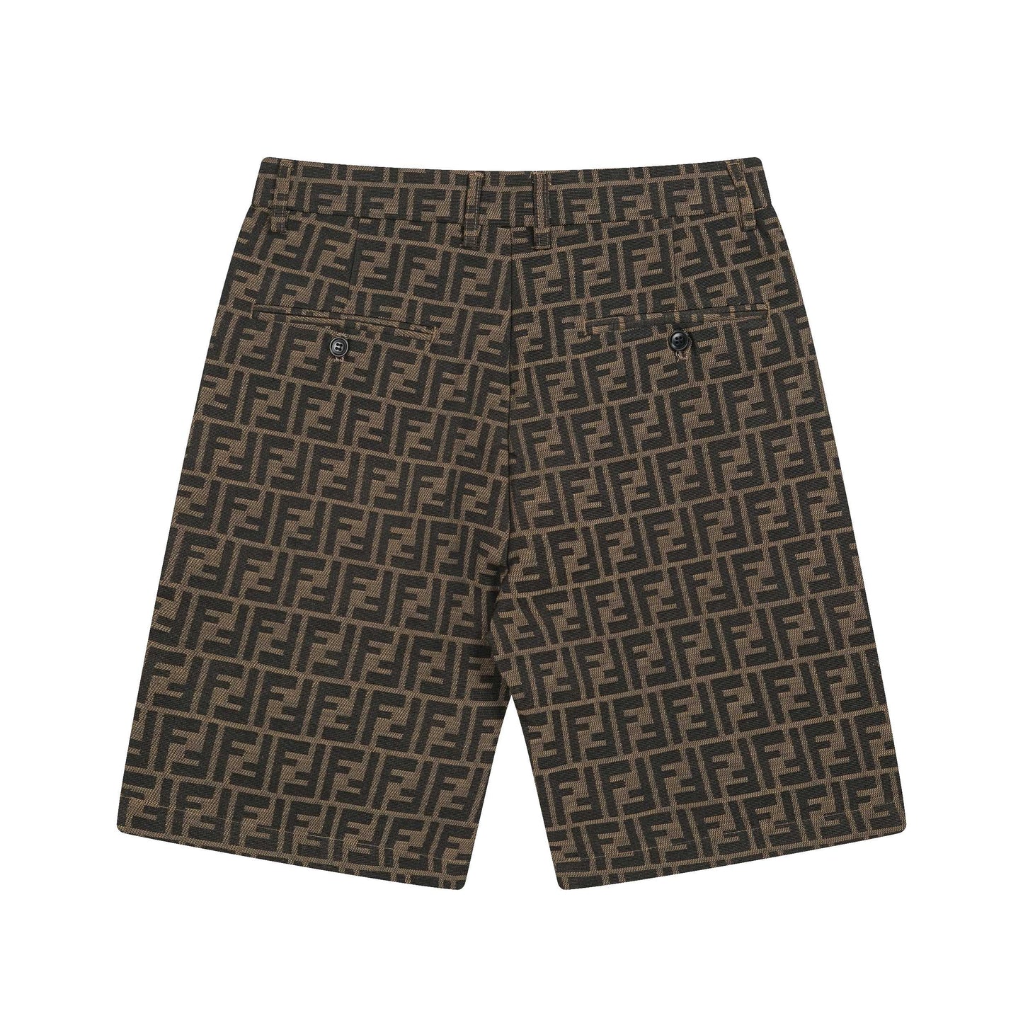 250604 New dark-patterned full-print jacquard linen shorts