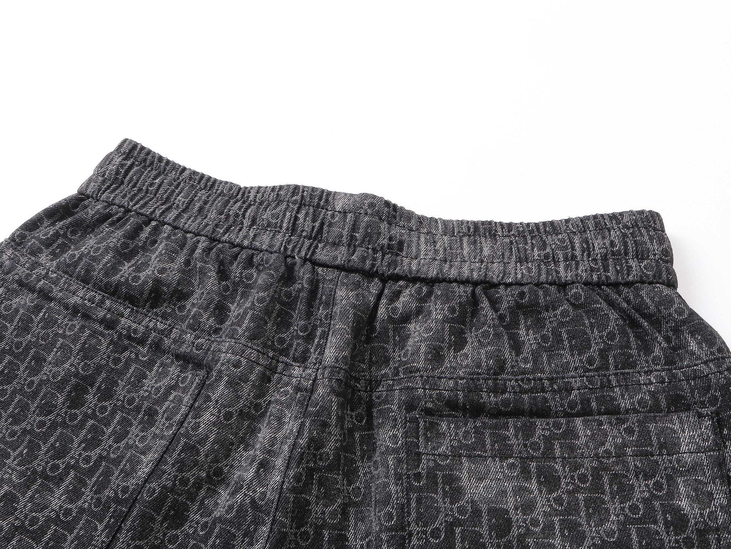 250604 New dark-patterned full-print jacquard knitted shorts