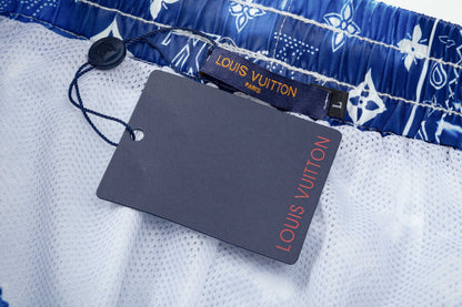 250604 New navy blue full-print quick-drying shorts