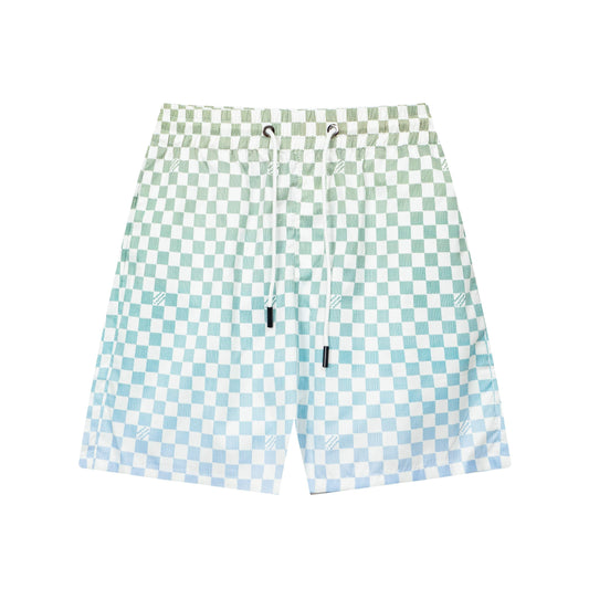 250604 New checkered gradually variable dry beach shorts