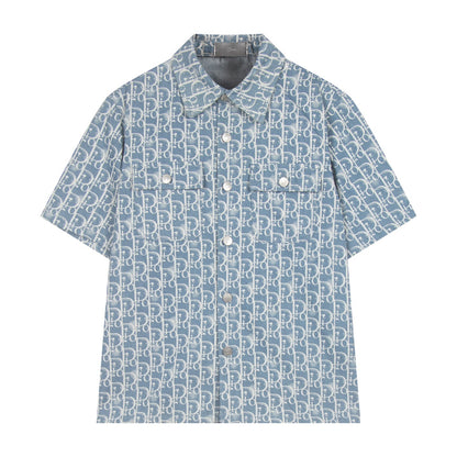 250604 New twill denim cotton stylish lapel denim shirt
