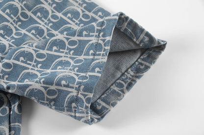 250604 New twill denim cotton stylish lapel denim shirt