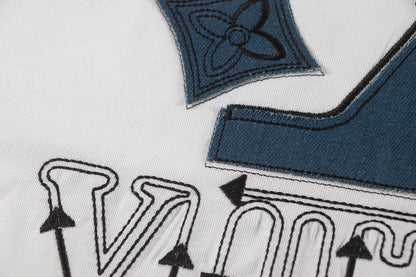 250604 New jacquard embroidery heavy work T-shirt