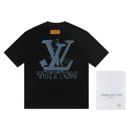 250604 New jacquard embroidery heavy work T-shirt