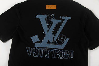 250604 New jacquard embroidery heavy work T-shirt