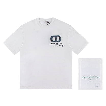 250604 New jacquard embroidery heavy work T-shirt
