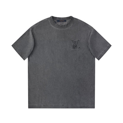 250604 New jacquard embroidery heavy work T-shirt