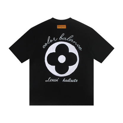 250614 New high-quality embroidered patch T-shirt