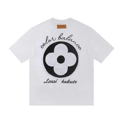 250614 New high-quality embroidered patch T-shirt