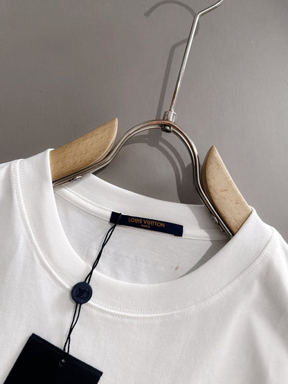 250614 New high-quality embroidered patchwork T-shirt