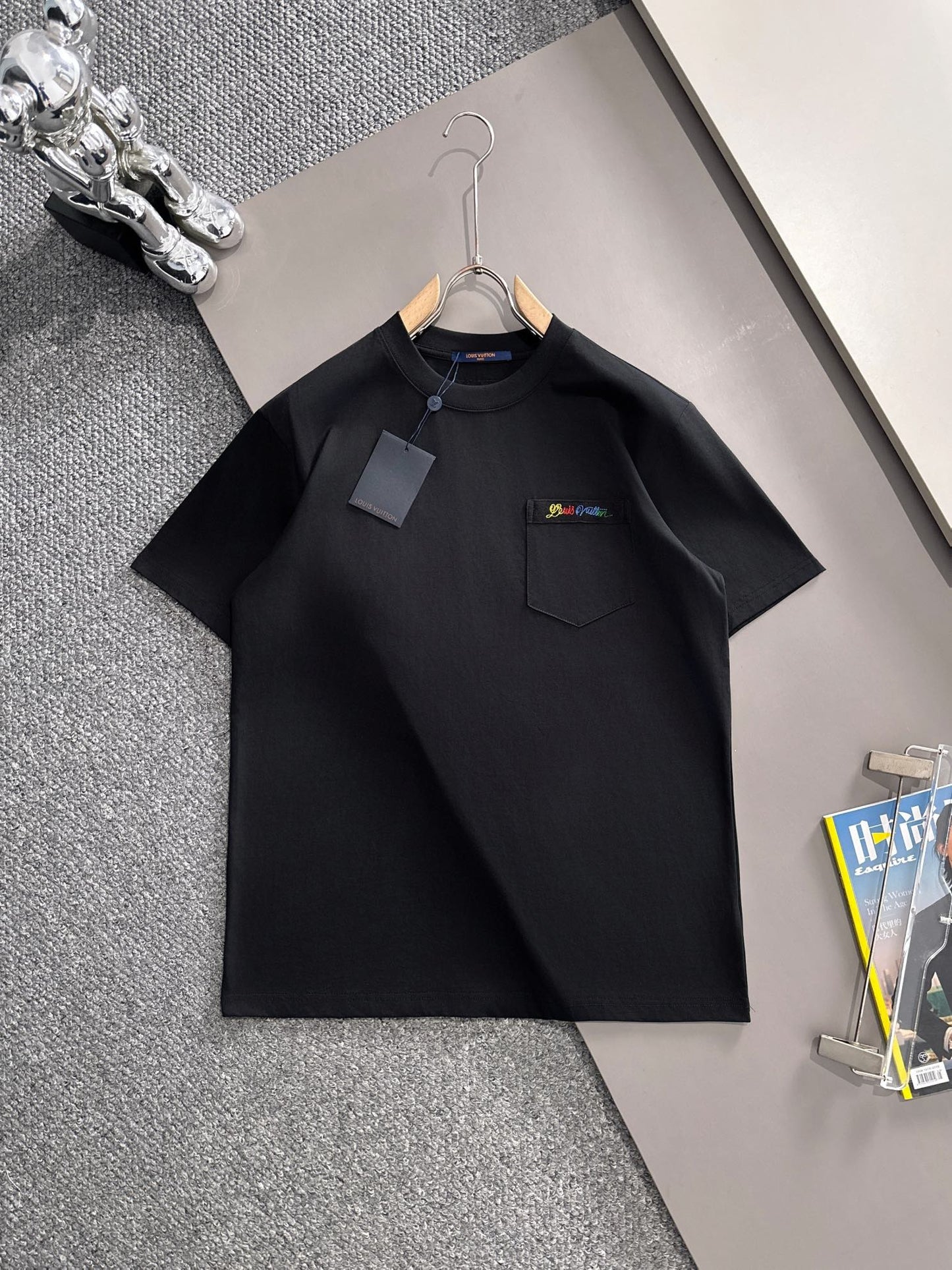 250614 New high-quality embroidered patchwork T-shirt