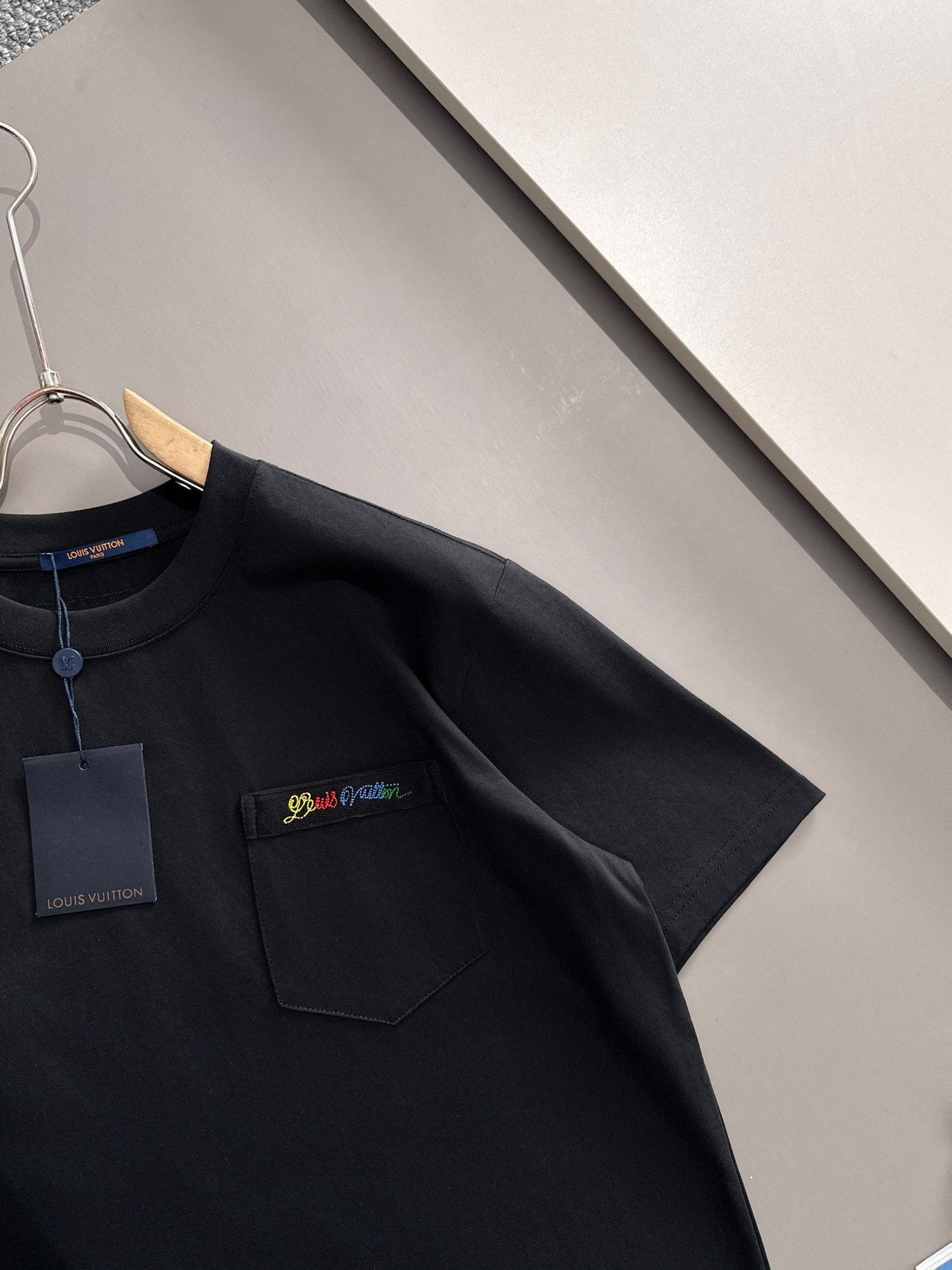 250614 New high-quality embroidered patchwork T-shirt