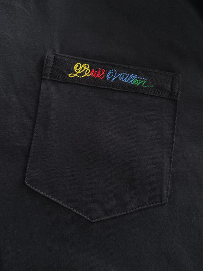 250614 New high-quality embroidered patchwork T-shirt