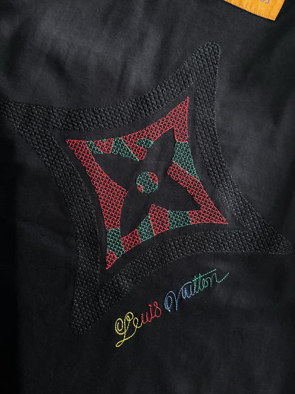 250614 New high-quality embroidered patchwork T-shirt