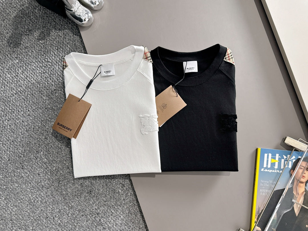 250614 New high-quality embroidered patchwork T-shirt