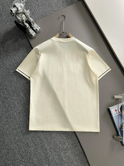250614 New high-quality embroidered patchwork T-shirt
