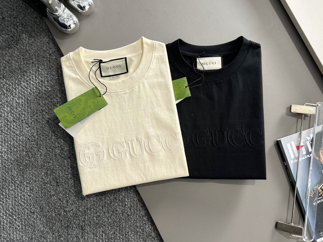 250614 New high-quality embroidered patchwork T-shirt