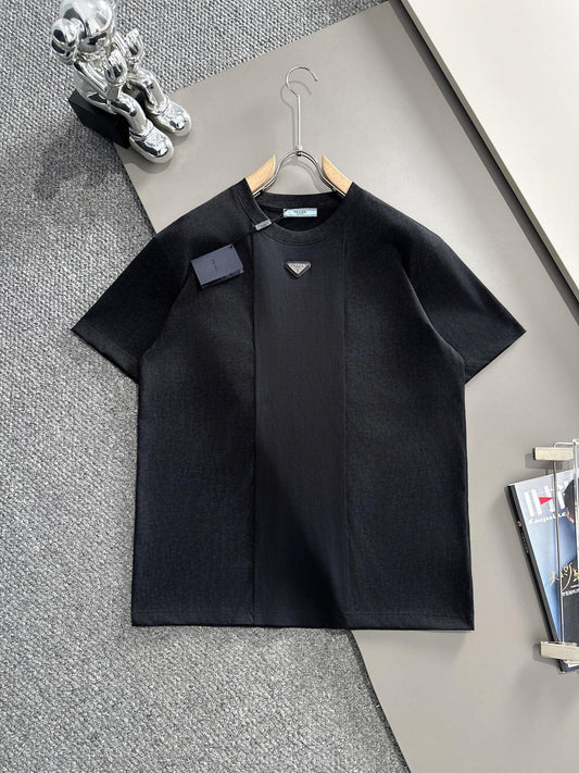 250614 New high-quality embroidered patchwork T-shirt