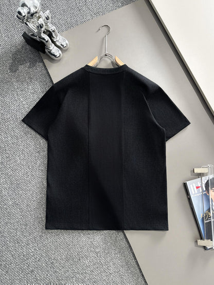 250614 New high-quality embroidered patchwork T-shirt