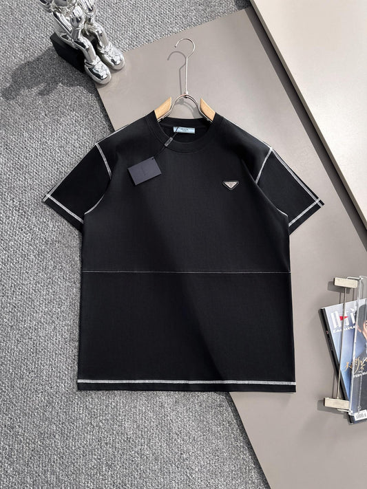 250614 New high-quality embroidered patchwork T-shirt