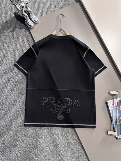 250614 New high-quality embroidered patchwork T-shirt