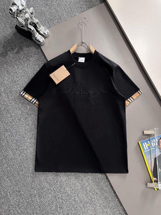 250614New high-quality embroidered patchwork T-shirt