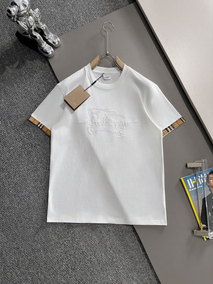 250614New high-quality embroidered patchwork T-shirt