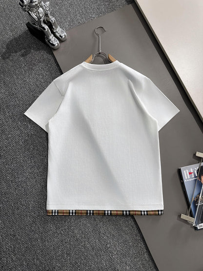 250614 New high-quality embroidered patchwork T-shirt