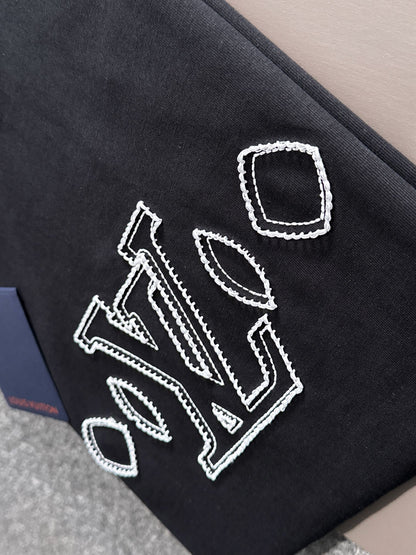 250614 New high-quality embroidered patchwork T-shirt