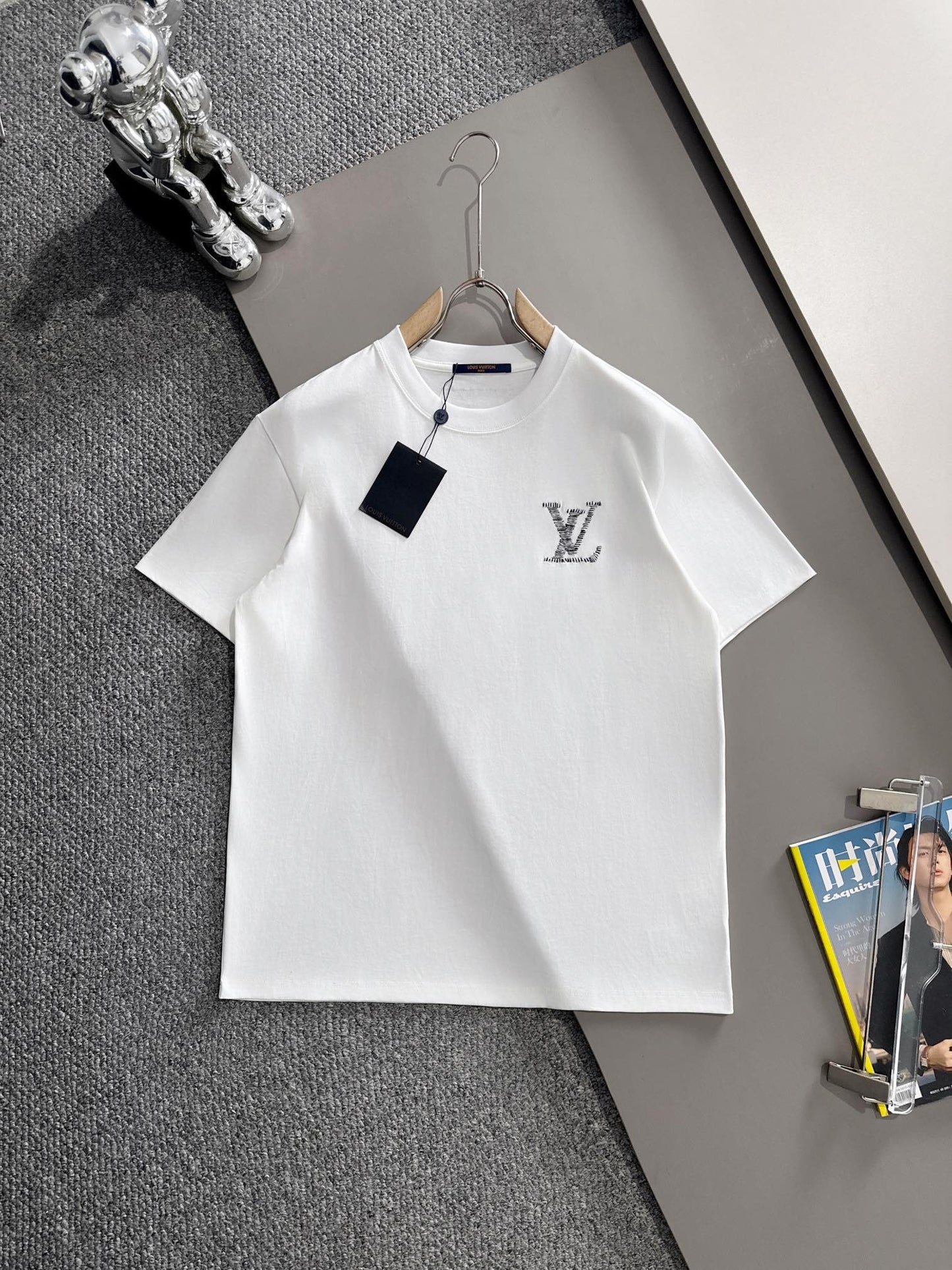 250614 New high-quality direct-spray gradient embroidery T-shirt