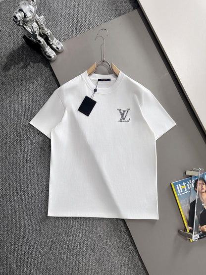250614 New high-quality direct-spray gradient embroidery T-shirt