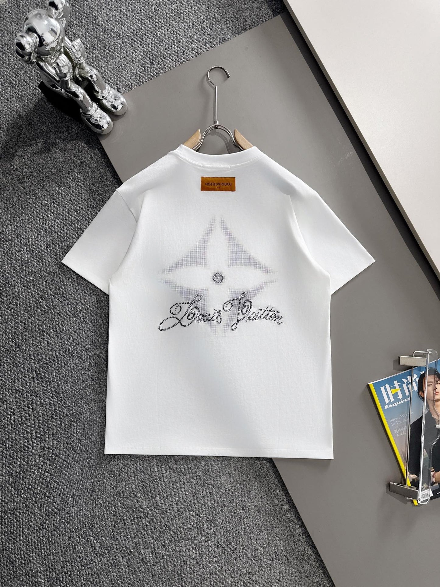 250614 New high-quality direct-spray gradient embroidery T-shirt