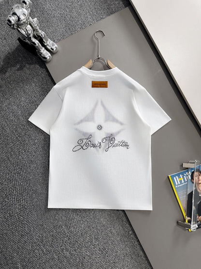 250614 New high-quality direct-spray gradient embroidery T-shirt