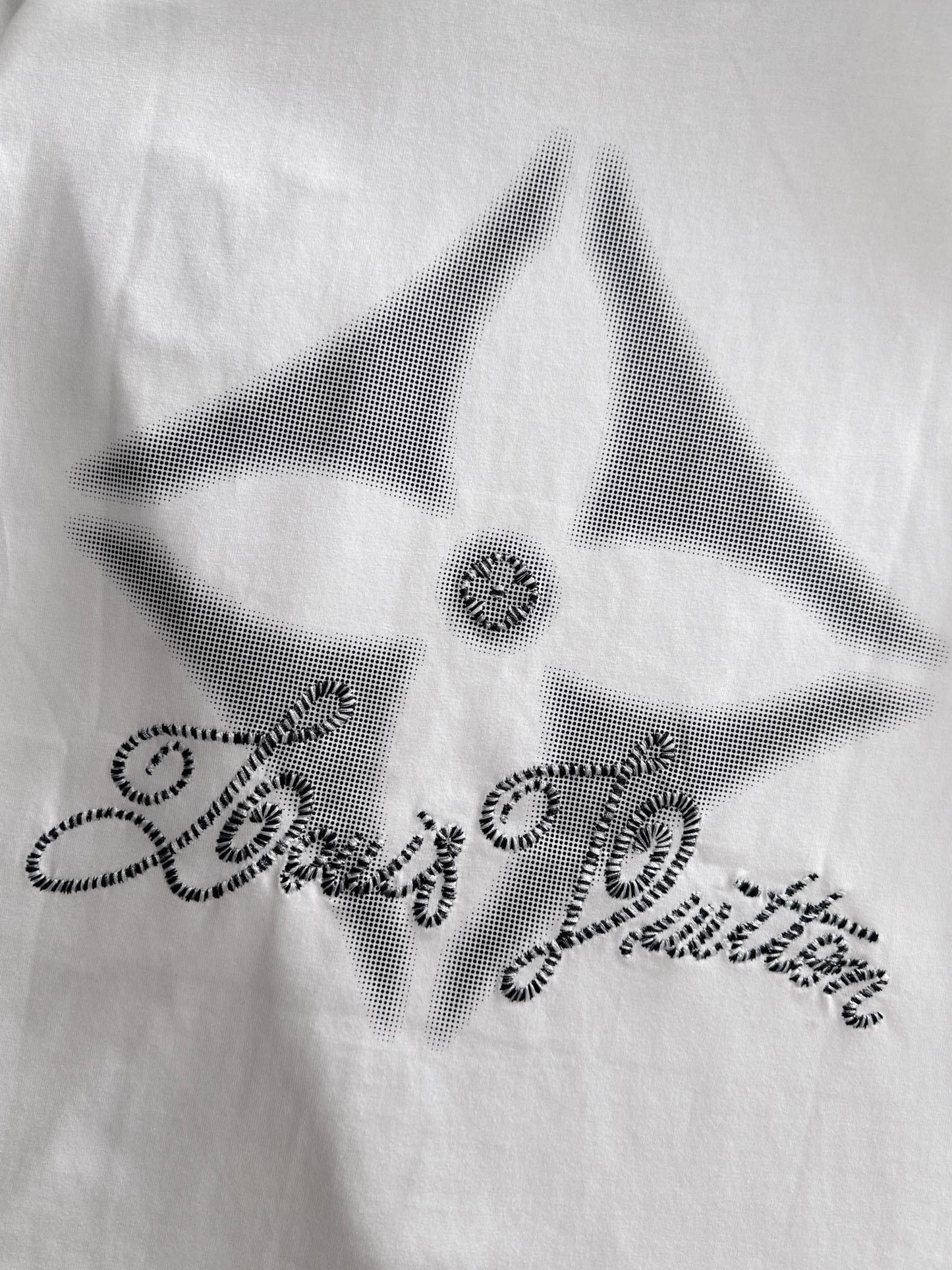 250614 New high-quality direct-spray gradient embroidery T-shirt