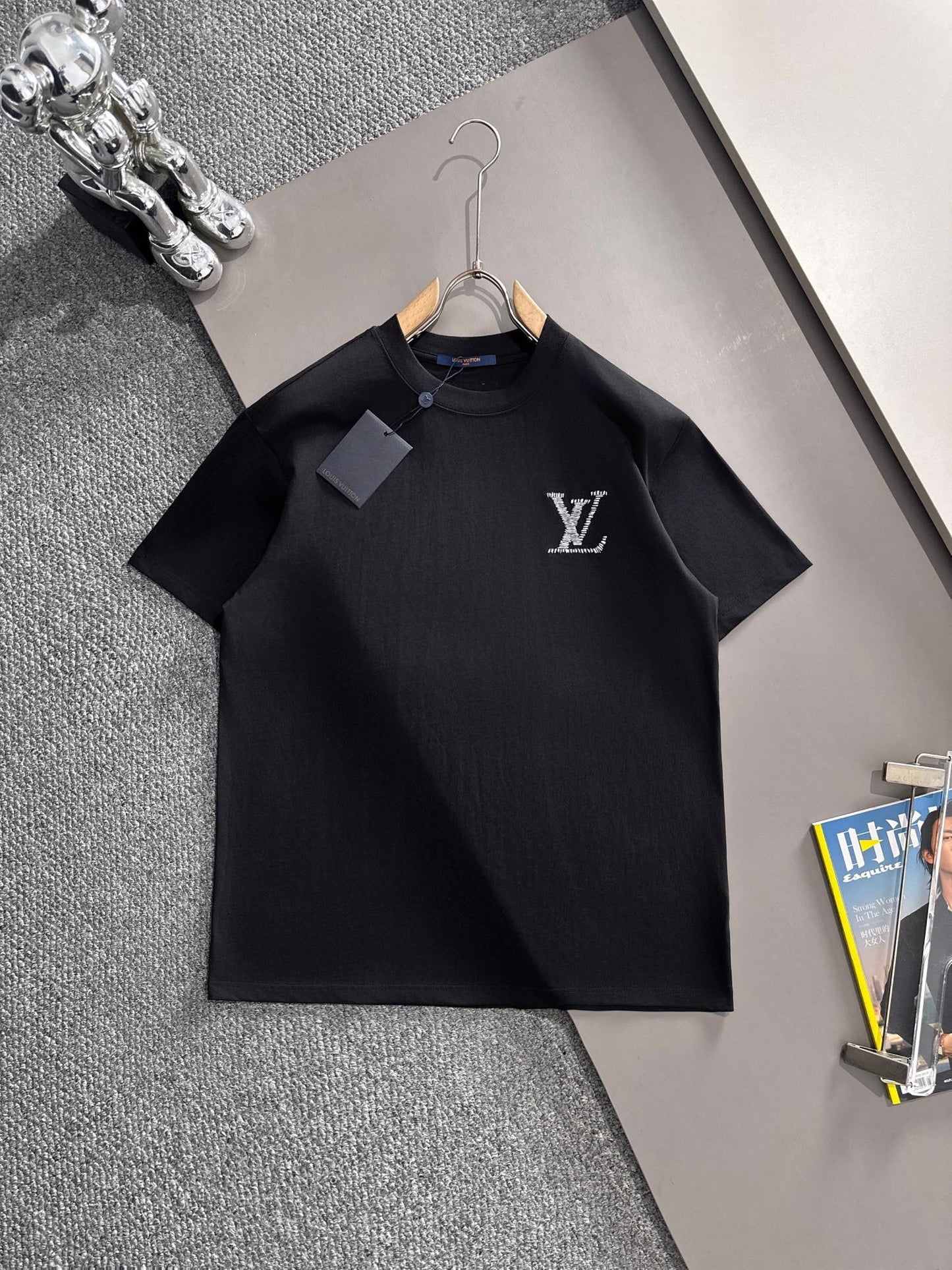 250614 New high-quality direct-spray gradient embroidery T-shirt