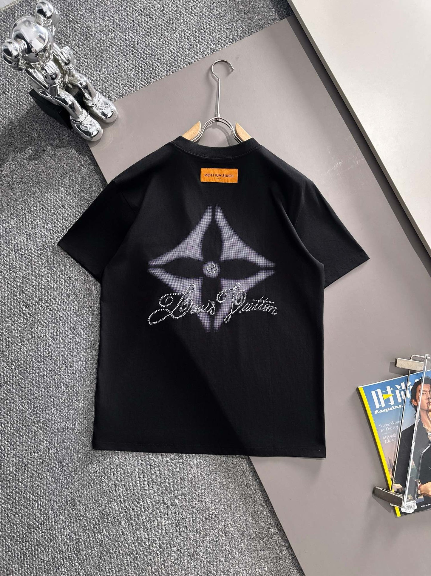 250614 New high-quality direct-spray gradient embroidery T-shirt