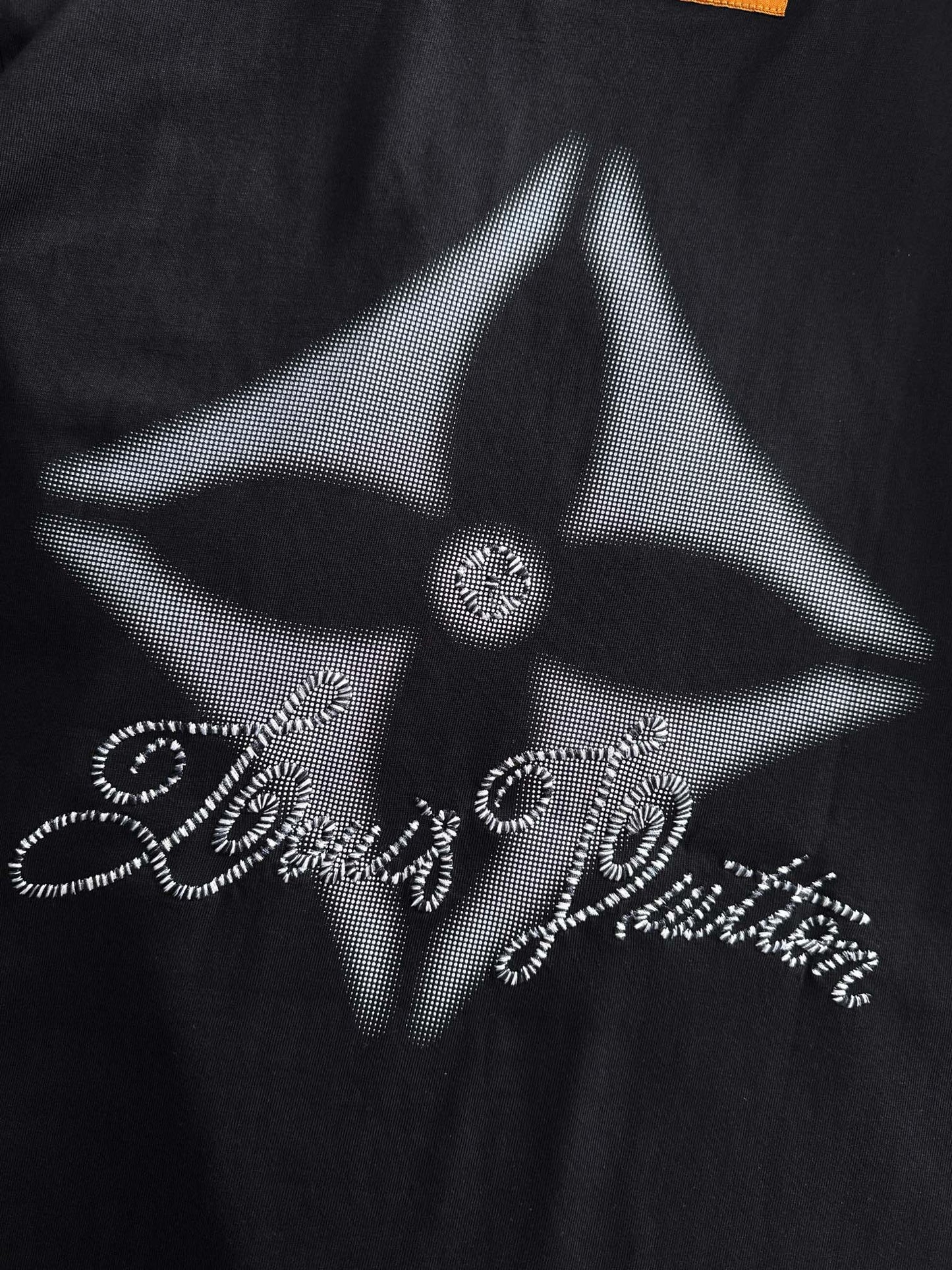 250614 New high-quality direct-spray gradient embroidery T-shirt