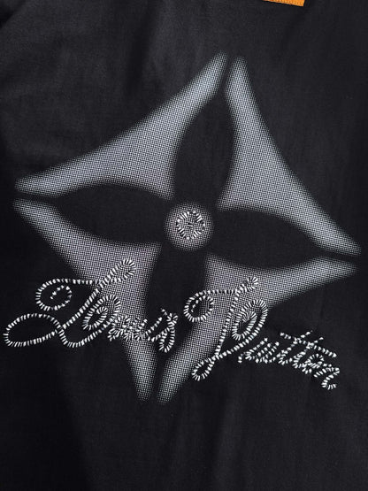 250614 New high-quality direct-spray gradient embroidery T-shirt