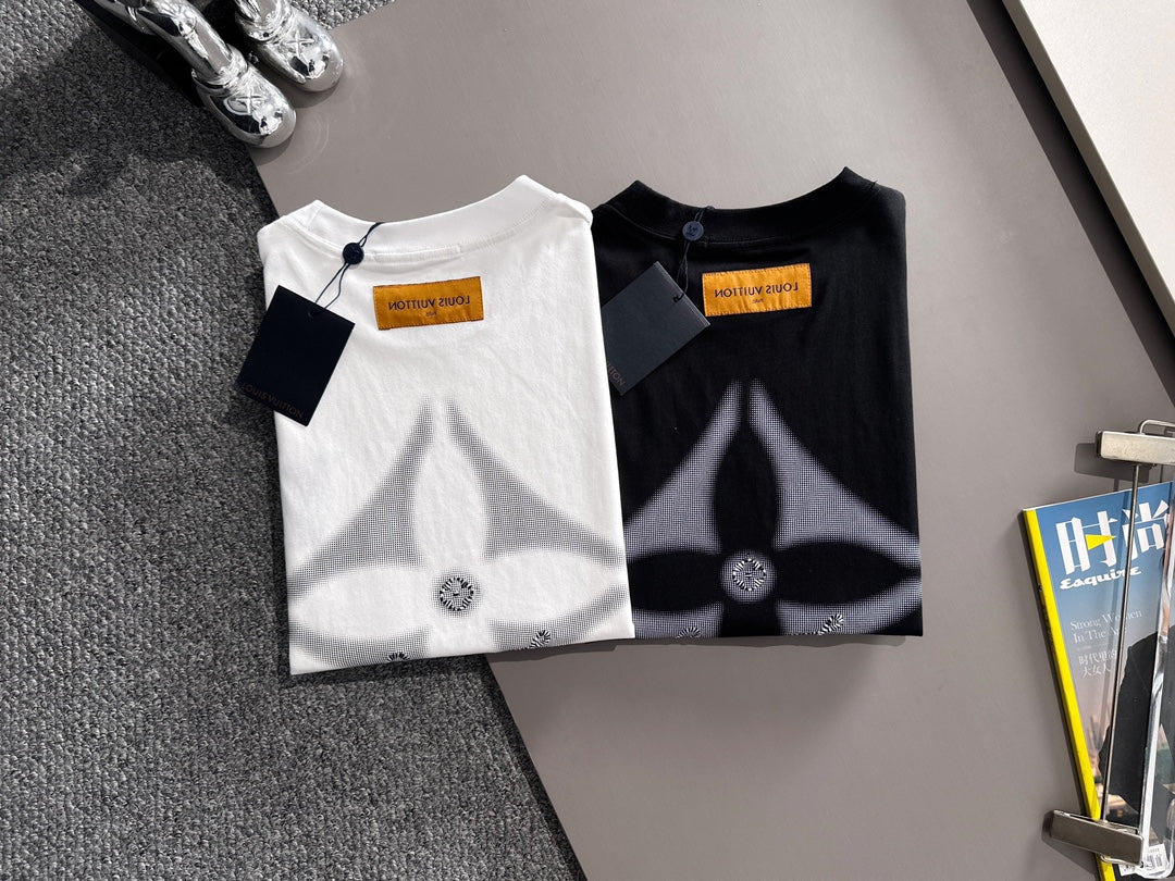250614 New high-quality direct-spray gradient embroidery T-shirt
