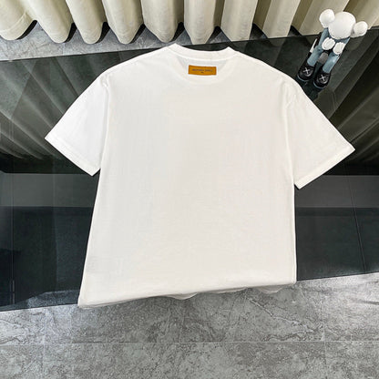 250614 New high-quality cartoon logo necklace printed T-shirt