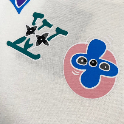 250614 New high-quality cartoon logo necklace printed T-shirt