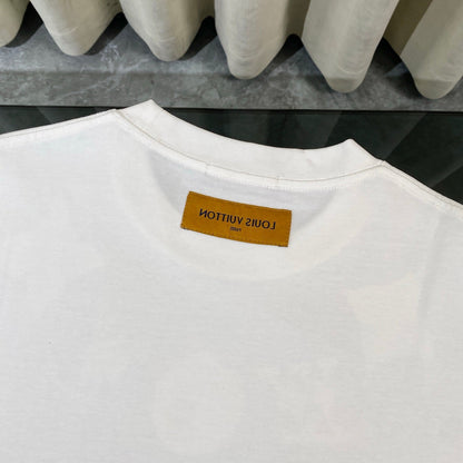 250614 New high-quality cartoon logo necklace printed T-shirt