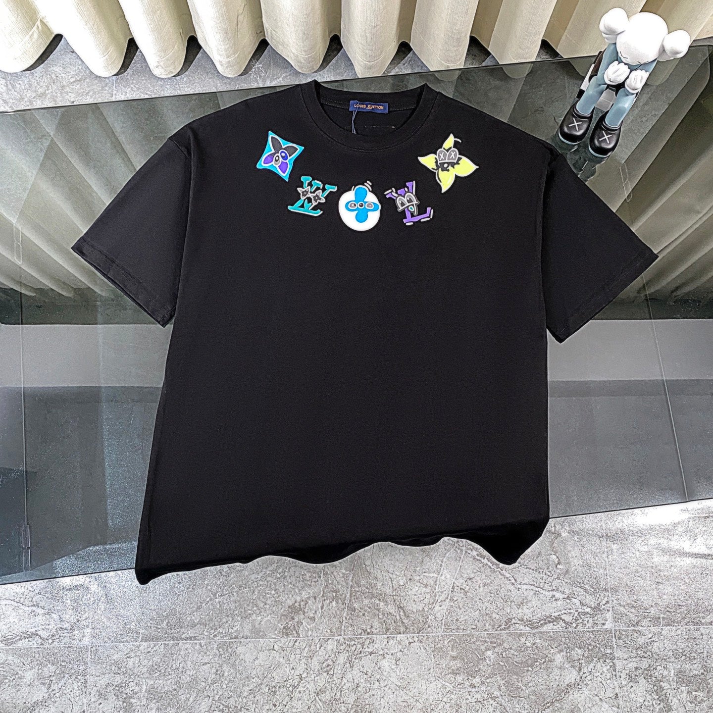 250614 New high-quality cartoon logo necklace printed T-shirt